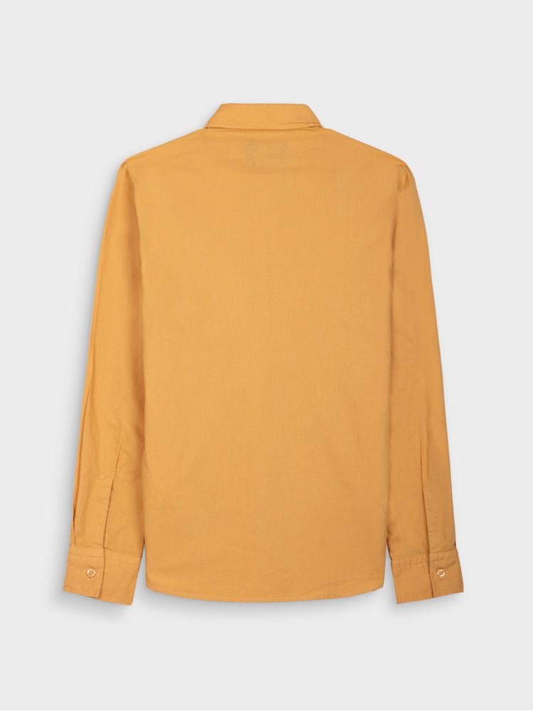 Camisa Casual Unicolor Manga Larga para Hombre 12625