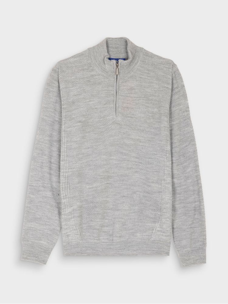 Suéter Cuello Camisero Textura para Hombre 12649