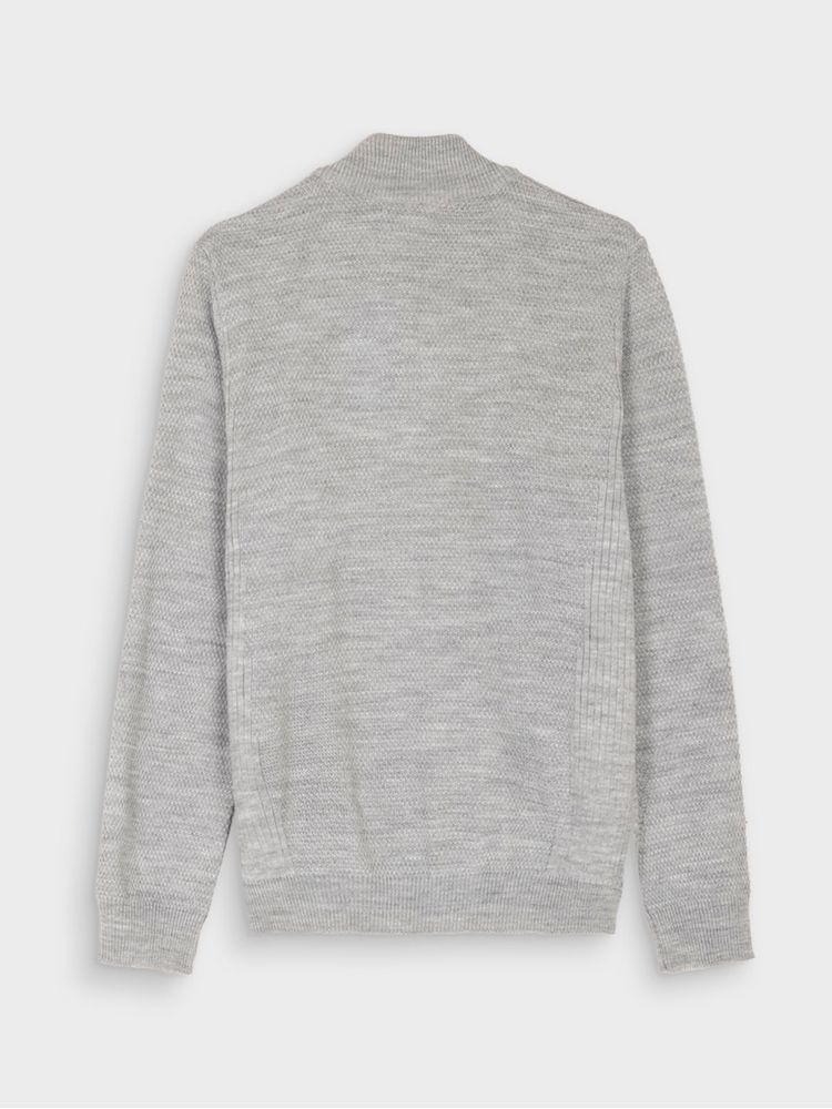 Suéter Cuello Camisero Textura para Hombre 12649