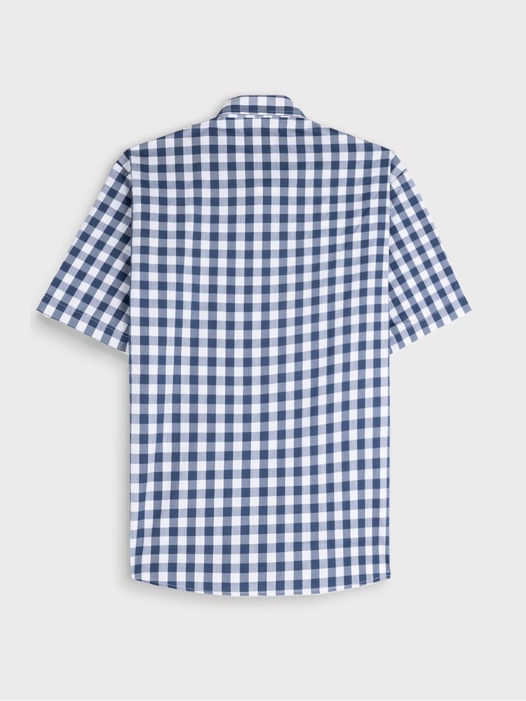 Camisa Casual Cuadros Manga Corta para Hombre 12771