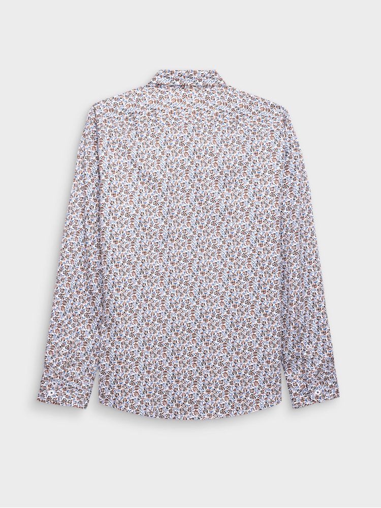 Camisa Estampada Manga Larga para Hombre 36314