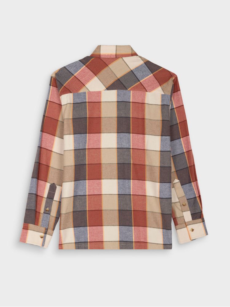 Camisa Casual Preteñida A Cuadros para Hombre 05685