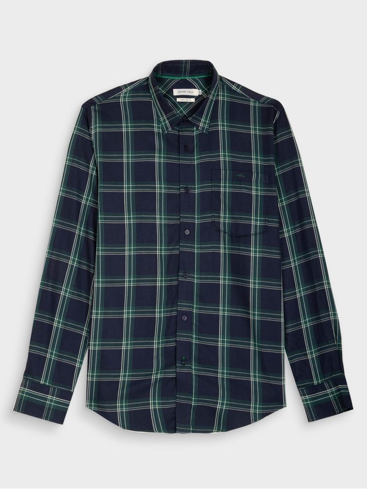 Camisa Cuadros Manga Larga para Hombre 36345