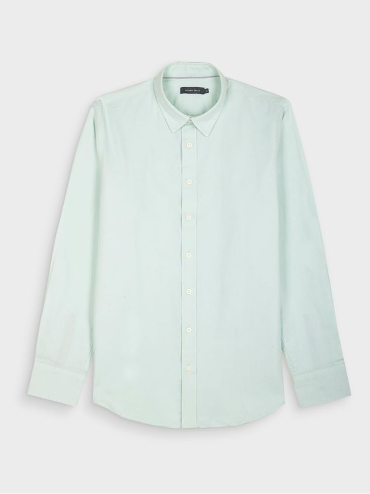 Camisa Unicolor Manga Larga para Hombre 39062