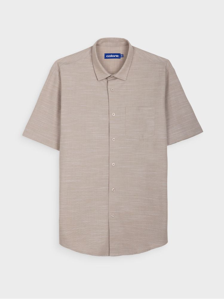 Camisa Casual Textura Manga Corta para Hombre 13121