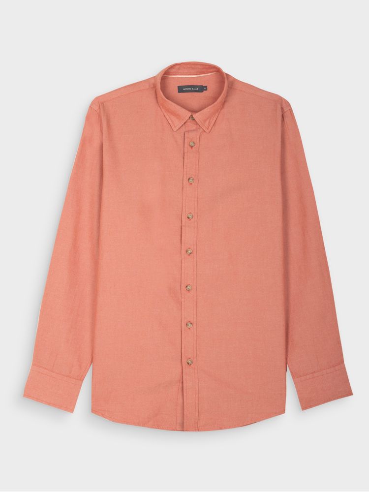 Camisa Unicolor Manga Larga para Hombre 38636