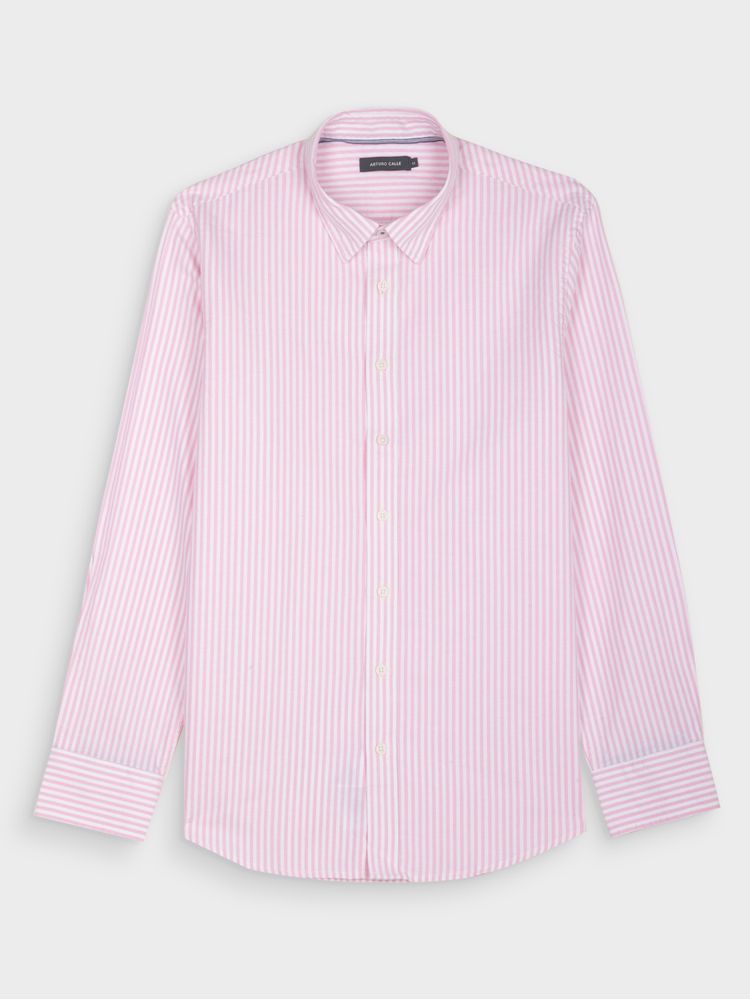 Camisa Rayas Manga Larga para Hombre 38615