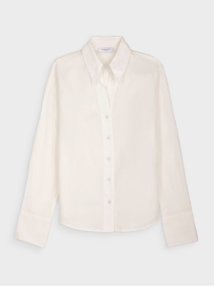 Camisa Clásica Unicolor para Mujer 40943