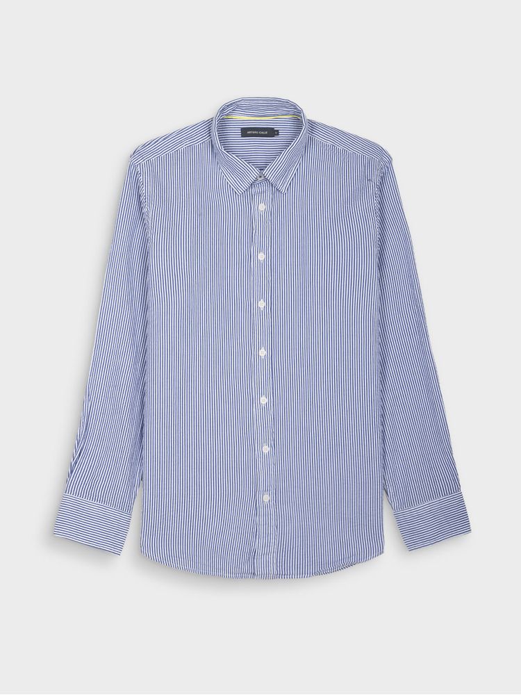 Camisa Rayas Manga Larga para Hombre 38616