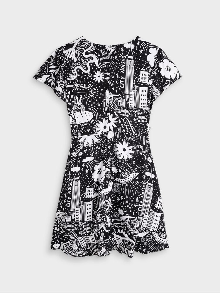 Vestido Corto con Estampado para Mujer 05111