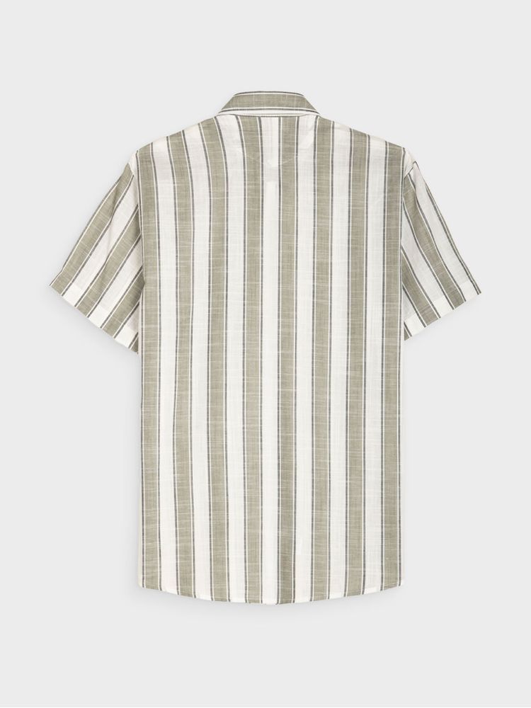 Camisa Casual de Rayas Manga Corta para Hombre 13106