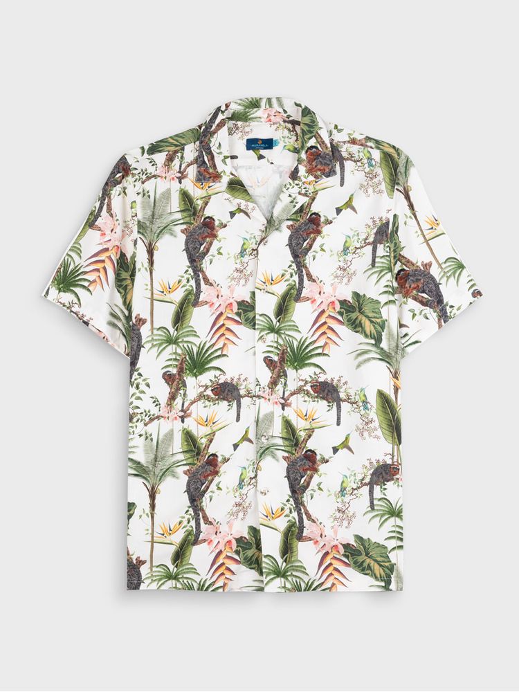 Camisa Hawaiana Estampada para Hombre 03022
