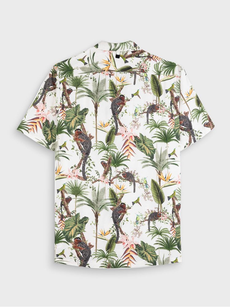 Camisa Hawaiana Estampada para Hombre 03022