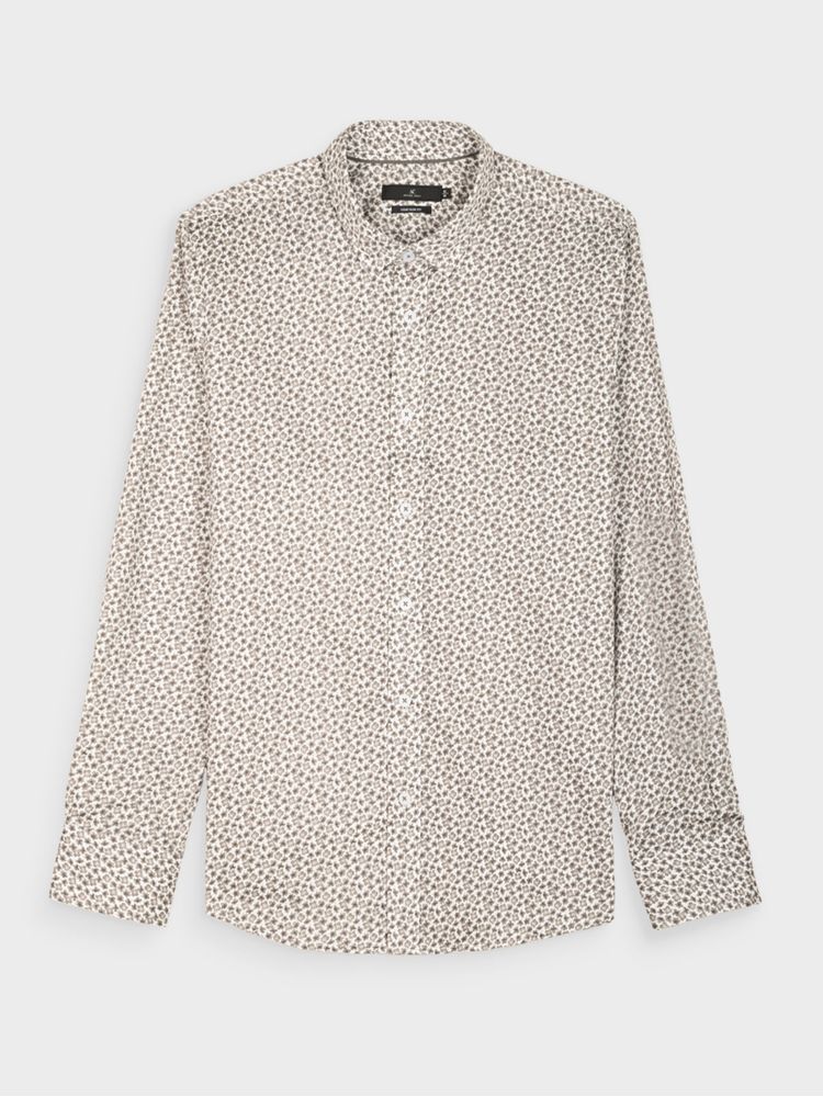 Camisa Estampada Manga Larga para Hombre 36342