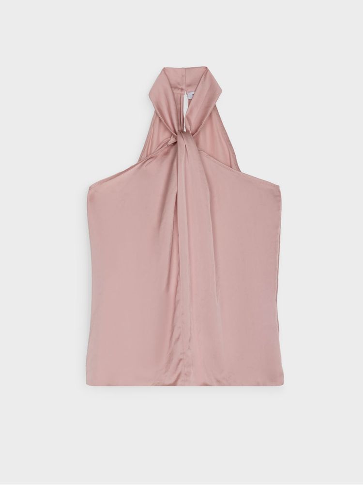 Blusa Unicolor Cuello Halter para Mujer 40922