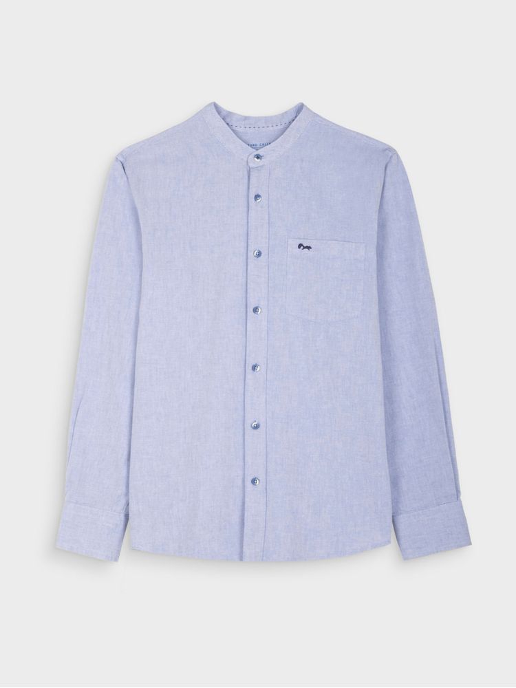 Camisa Unicolor Manga Larga para Hombre 42522