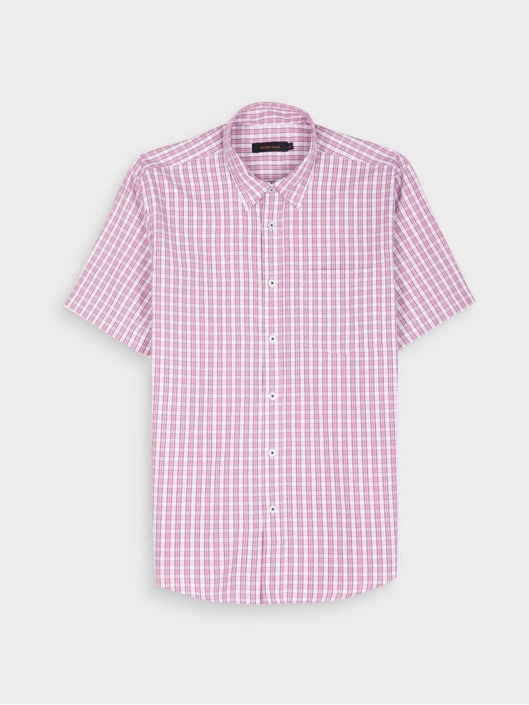 Camisa A Cuadros Manga Corta para Hombre 42390