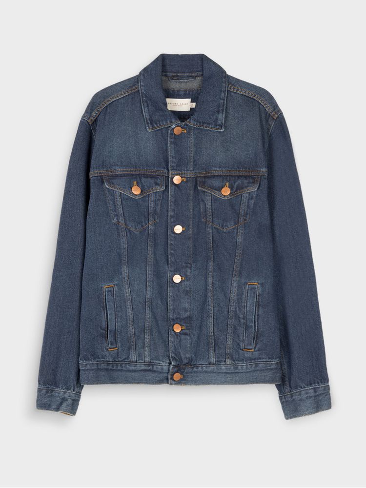 Chaqueta de Jean en Lavado Azul Oscuro 37695