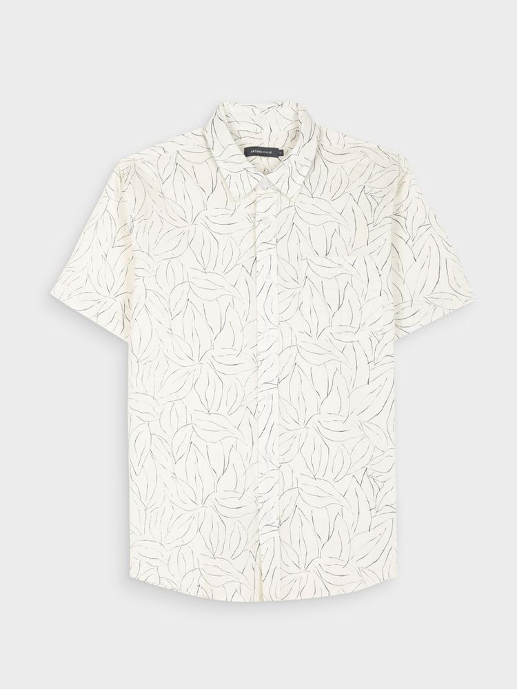 Camisa de Algodón y Lino para Hombre 42924