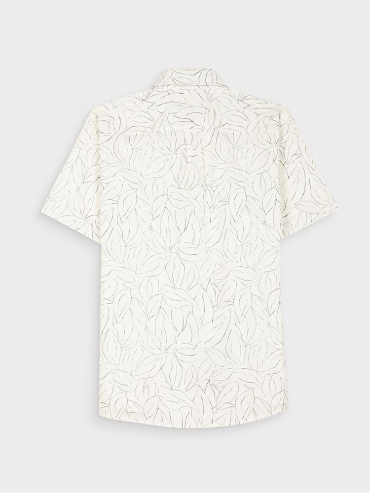 Camisa de Algodón y Lino para Hombre 42924