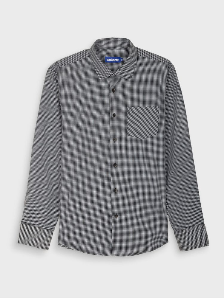 Camisa Casual de Cuadros Manga Larga para Hombre 13622