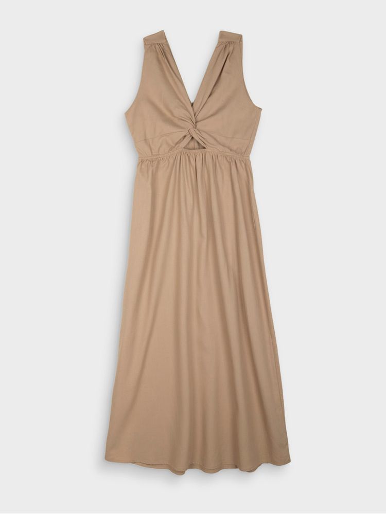 Vestido Largo Unicolor para Mujer 03282