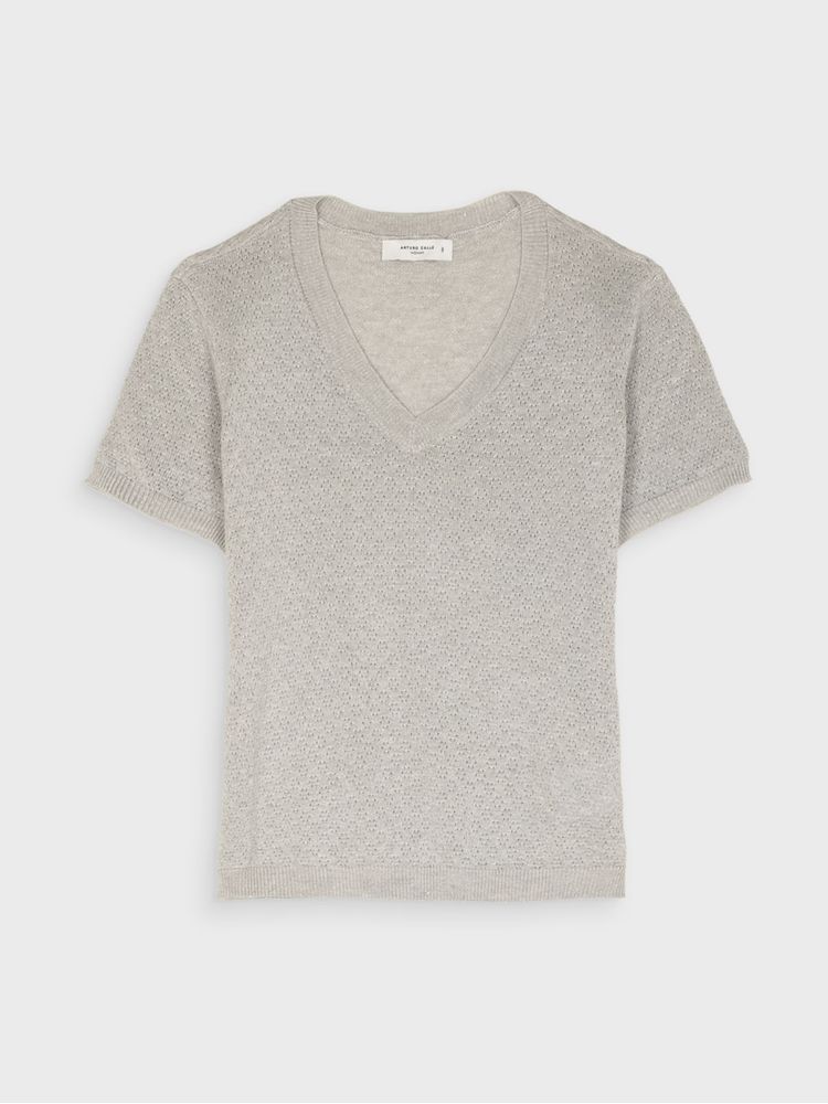 Camiseta Tejida Unicolor para Mujer 39011
