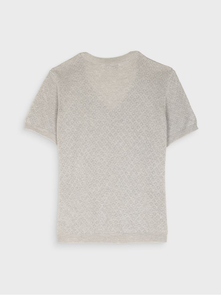 Camiseta Tejida Unicolor para Mujer 39011