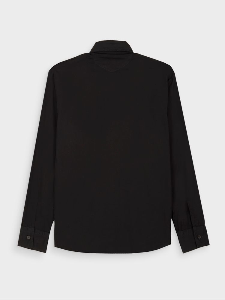 Camisa Casual Unicolor de Algodón para Hombre 13210