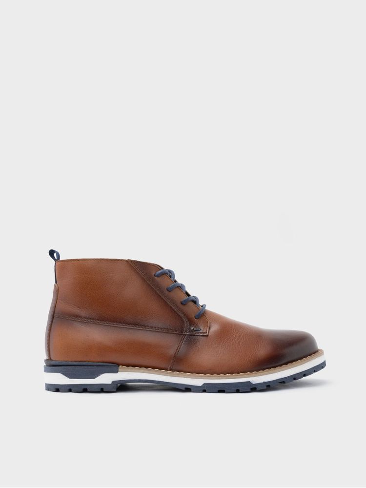 Bota Casual Deportiva con Suela en Contraste y Vintage 36498