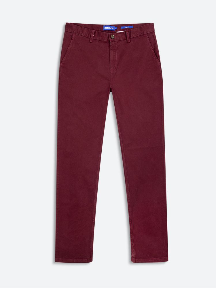 Pantalón Unicolor Slim Fit para Hombre 10924
