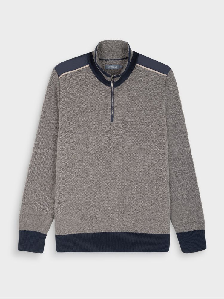 Suéter Cuello Camisero para Hombre 42725