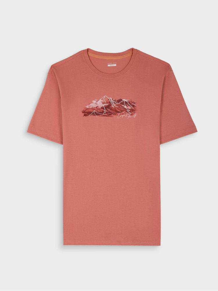 Camiseta Estampada de Algodón para Hombre 40179