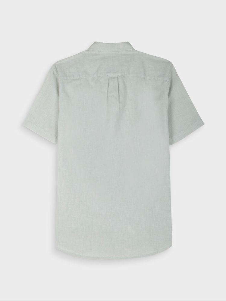 Camisa Unicolor Manga Corta para Hombre 42560