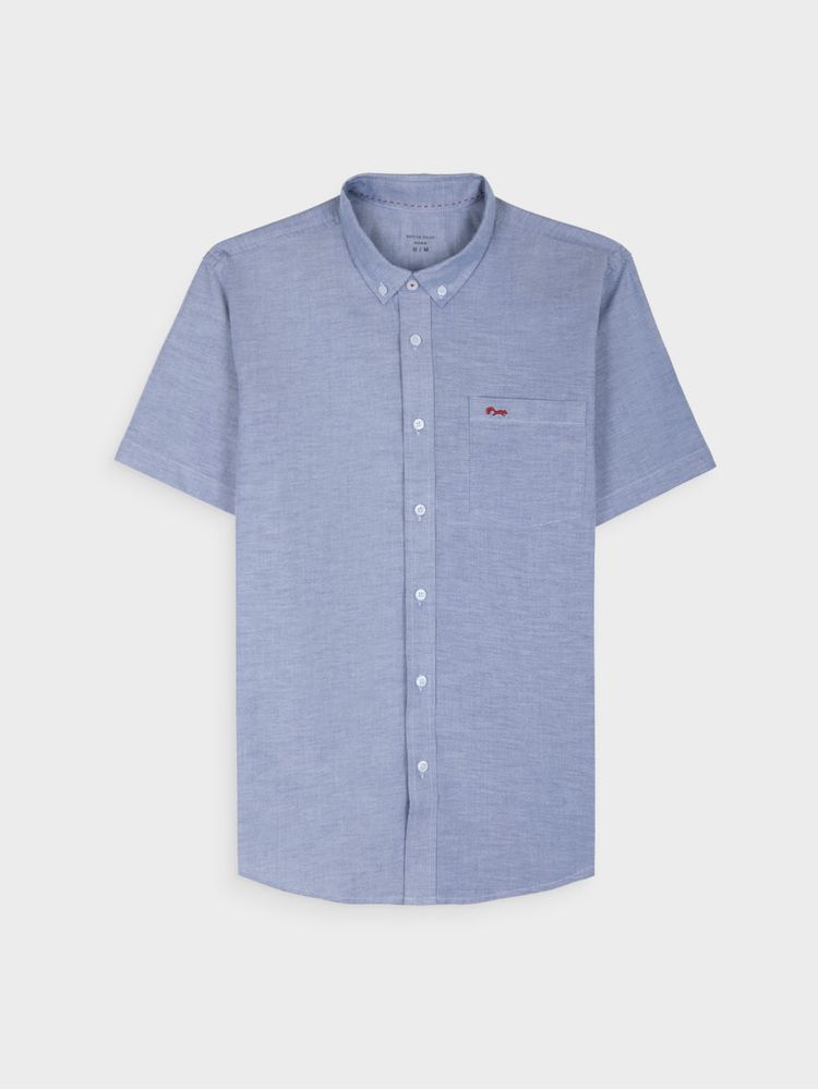 Camisa Unicolor Manga Corta para Hombre 44223