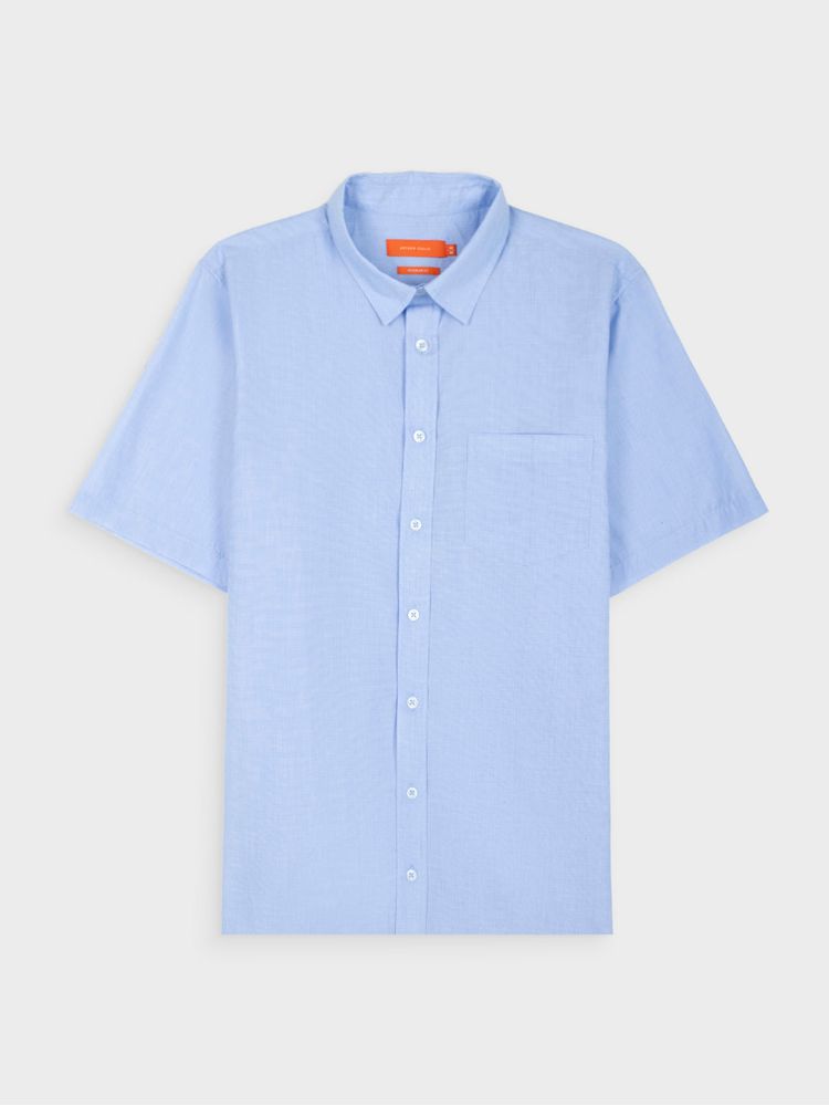 Camisa Unicolor Manga Corta para Hombre 44280