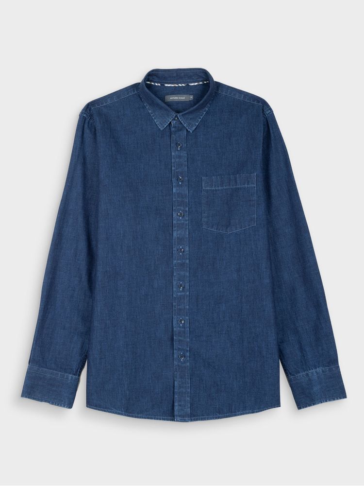 Camisa Denim Manga Larga para Hombre 39066