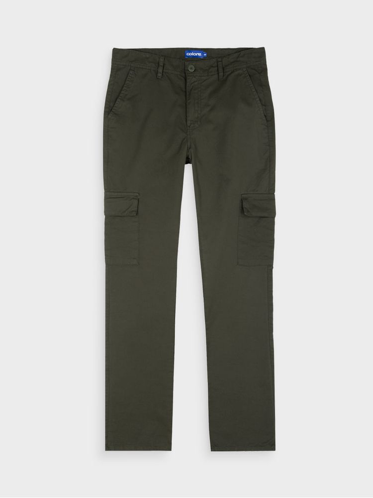 Pantalón Cargo Unicolor para Hombre 13206