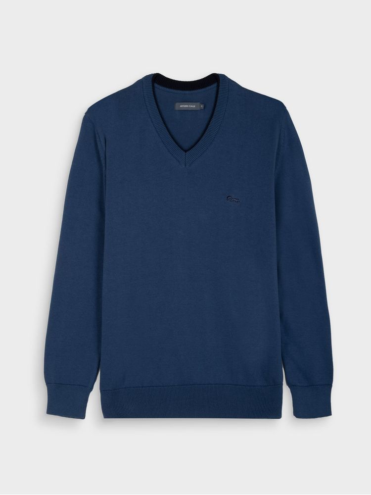 Suéter Liso Cerrado Slim Fit para Hombre 44233