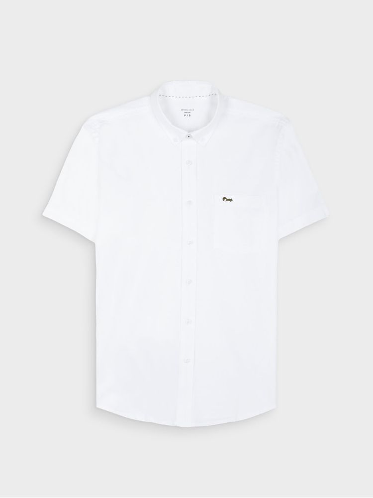Camisa Unicolor Manga Corta para Hombre 44223