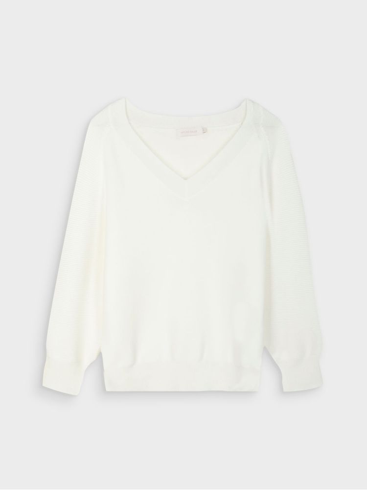 Suéter Unicolor Cuello V para Mujer 39013