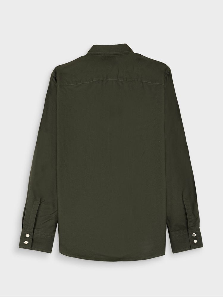 Camisa Unicolor Manga Larga para Hombre 42565