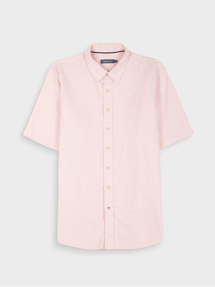 Camisa Unicolor Manga Corta para Hombre 39063