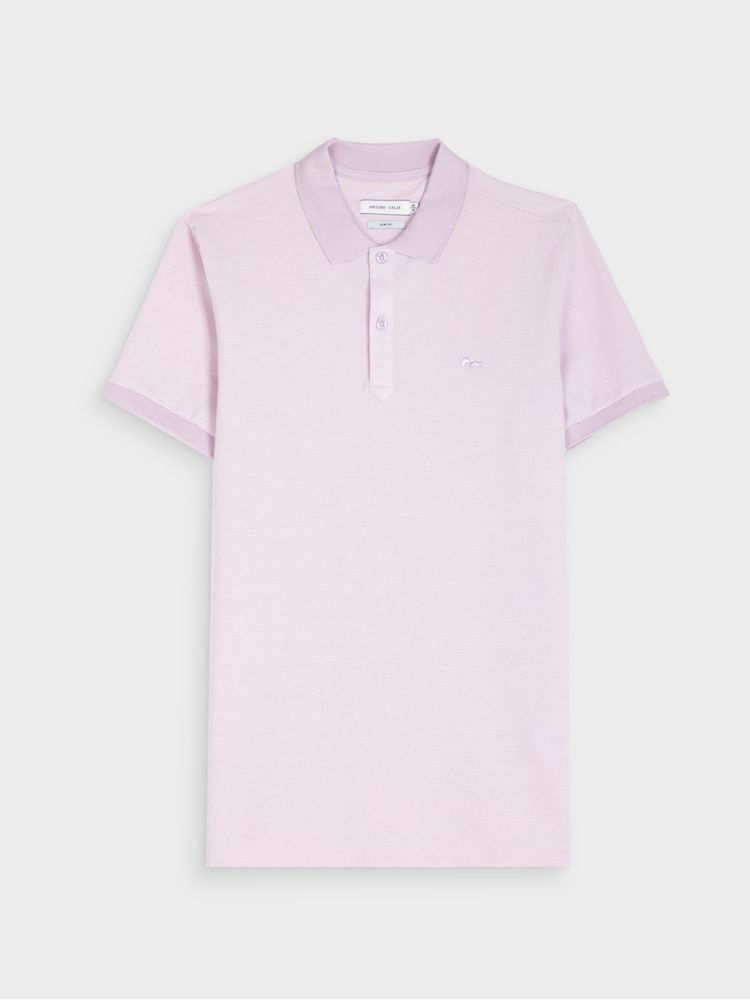Polo Unicolor con Textura para Hombre 38080