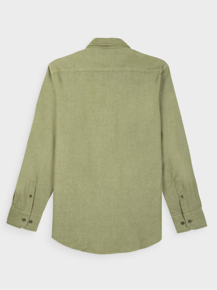 Camisa Unicolor Manga Larga para Hombre 38638