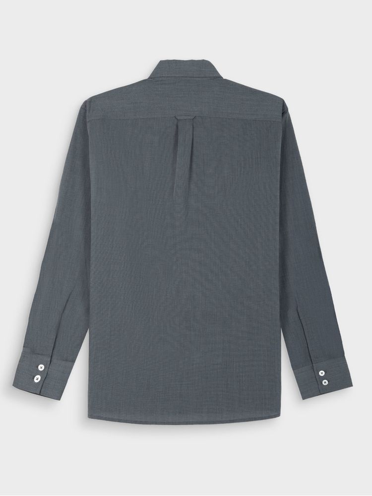 Camisa Unicolor Manga Larga para Hombre 41669