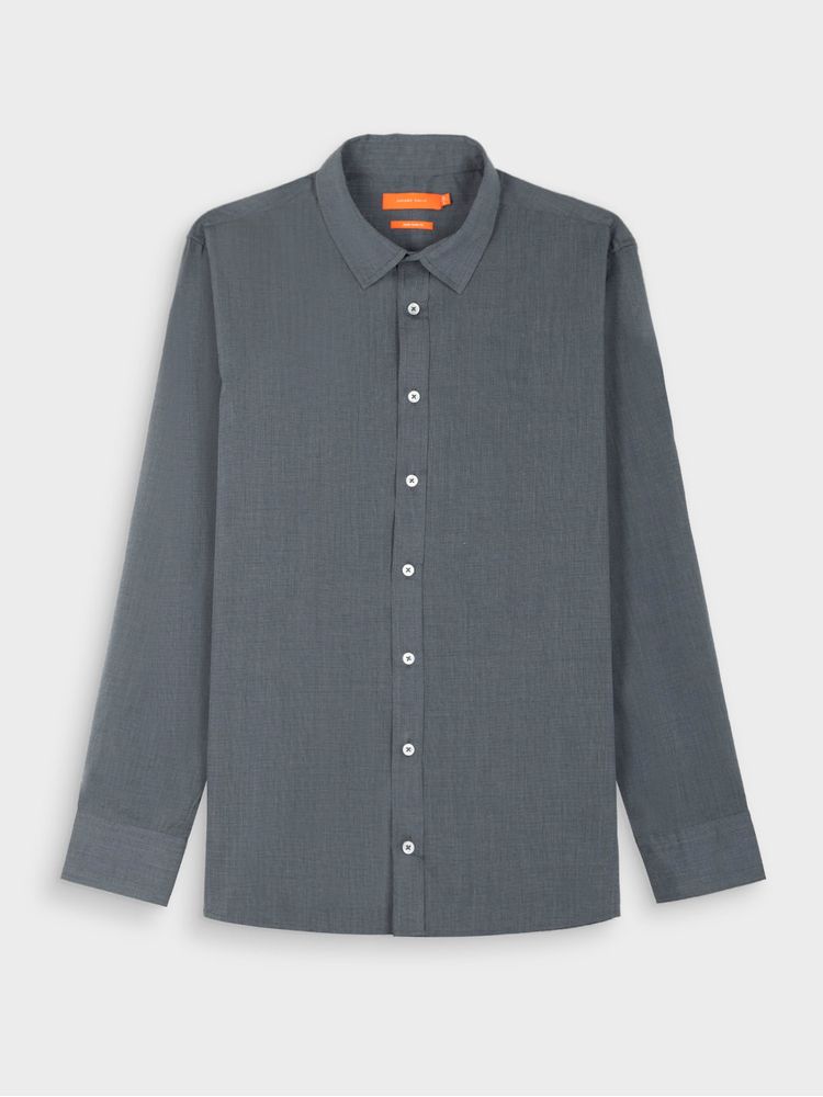 Camisa Unicolor Manga Larga para Hombre 41669