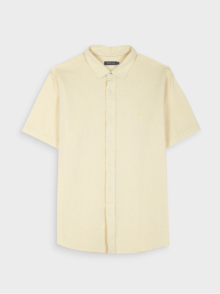 Camisa Unicolor Manga Corta para Hombre 42559