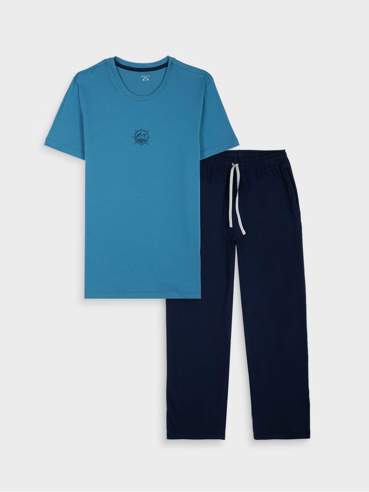Pijama Manga Corta Y Pantalón Largo para Hombre 46030
