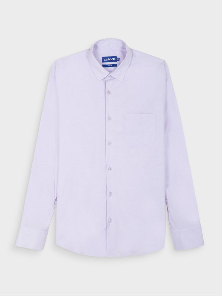 Camisa Casual de Unicolor para Hombre 13632